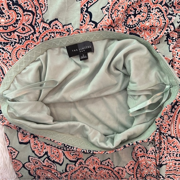 The Limited Pink Soft Sage Strapless Maxi Dress – Paisley Print Size Small - Picture 12 of 15